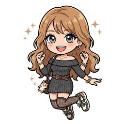 笑顔で接客するキャストのイメージイラスト