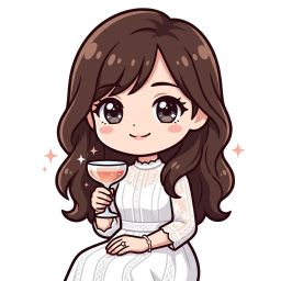 グラスを手にほほえむキャストのイメージイラスト